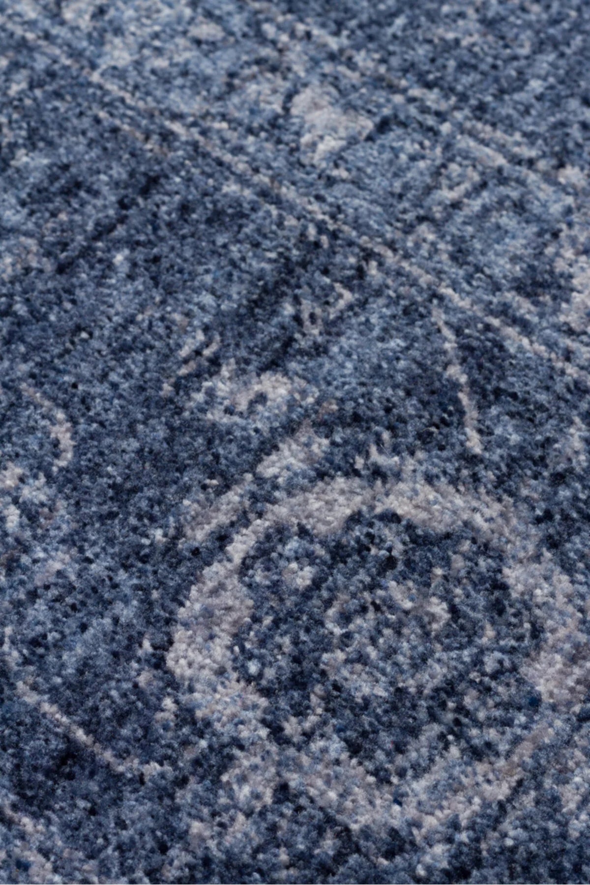 Antik Pers Vintage Klasik Lacivert Hayat Ağacı Desenli Retro Polyester Modern Otantik Salon Halısı