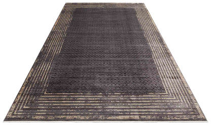 High Quality Closely Woven Modern Soft Textured Anthracite Gold Color Custom Living Room Carpet