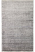 Atlas Series Anthracite Minimal Plain Fringed Lyocell Textured Special Loom Living Room Rug