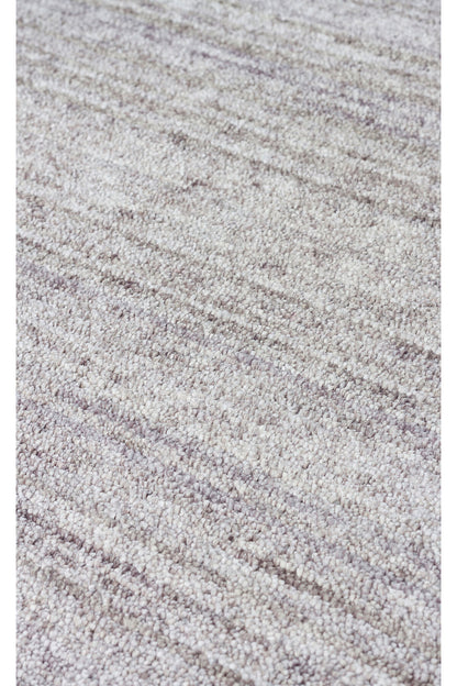 Atlas Serisi Antrasit Minimal Düz Saçaklı Lyocell Dokulu Özel Tezgah Salon Halısı