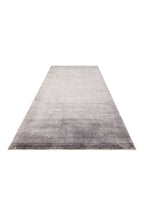 Atlas Series Anthracite Minimal Plain Fringed Lyocell Textured Special Loom Living Room Rug