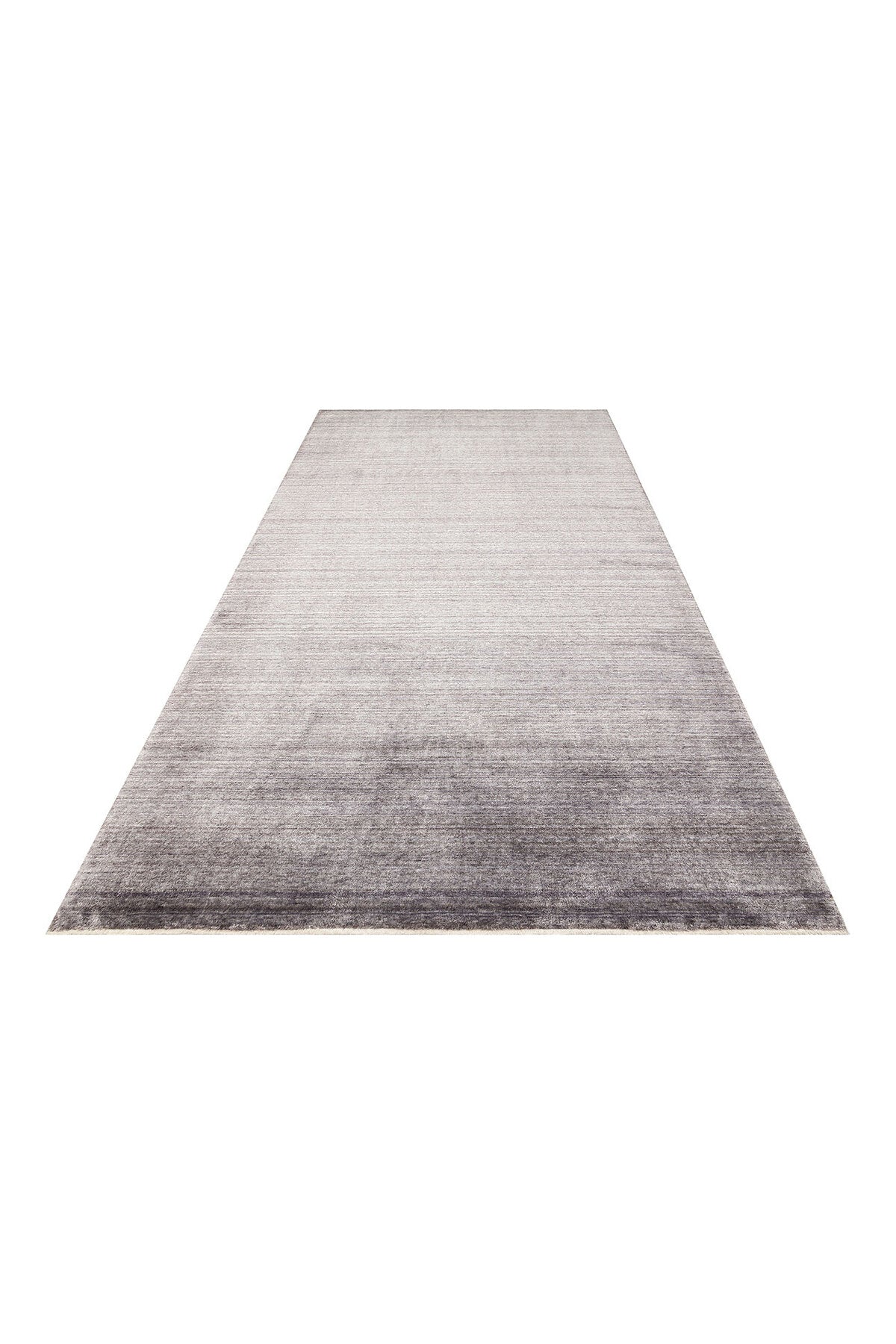 Atlas Serisi Antrasit Minimal Düz Saçaklı Lyocell Dokulu Özel Tezgah Salon Halısı