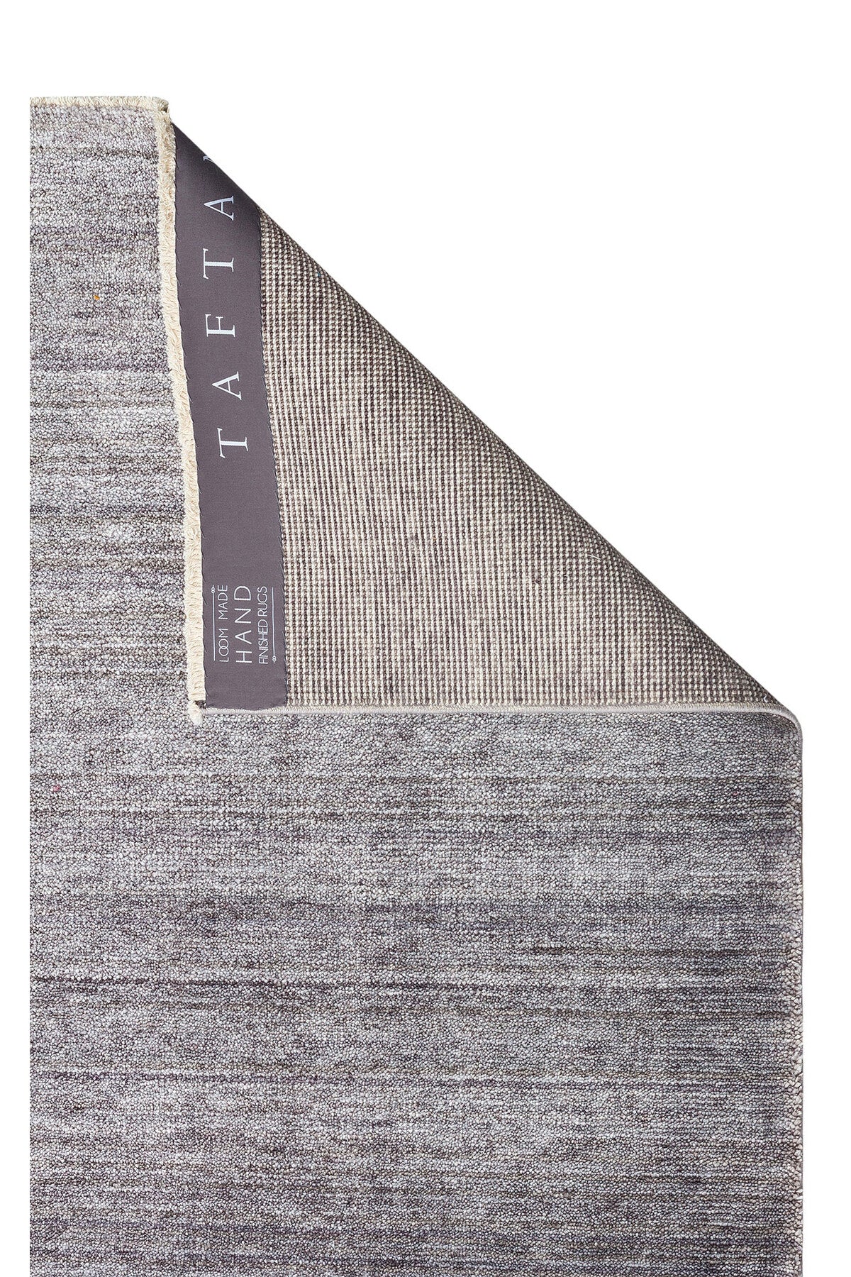 Atlas Series Anthracite Minimal Plain Fringed Lyocell Textured Special Loom Living Room Rug
