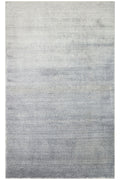 Atlas Series Carpet, Light Grey, Minimal Fringed, Lyocell Textured, Special Loom-Made Living Room Rug