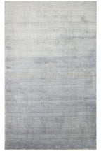 Atlas Series Carpet, Light Grey, Minimal Fringed, Lyocell Textured, Special Loom-Made Living Room Rug