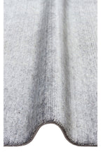 Atlas Series Carpet, Light Grey, Minimal Fringed, Lyocell Textured, Special Loom-Made Living Room Rug