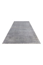 Atlas Series Carpet, Light Grey, Minimal Fringed, Lyocell Textured, Special Loom-Made Living Room Rug