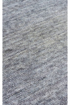 Atlas Series Carpet, Light Grey, Minimal Fringed, Lyocell Textured, Special Loom-Made Living Room Rug