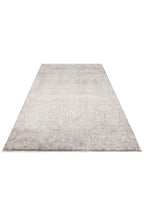 Atlas Series Carpet Anthracite Bronze Uşak Pattern Fringed Lyocell Textured Special Loom Living Room Carpet