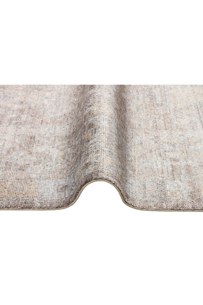 Atlas Serisi Halı Antrasit Bronze Uşak Desen Saçaklı Lyocell Dokulu Özel Tezgah Salon Halısı