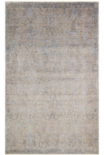 Atlas Series Carpet, Beige, Ethnic Uşak Pattern, Fringed, Lyocell Textured, Special Loom-Made Living Room Carpet
