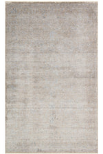 Atlas Series Carpet, Beige, Fringed, Lyocell Textured, Special Loom, Living Room and Bedroom Uşak Carpet
