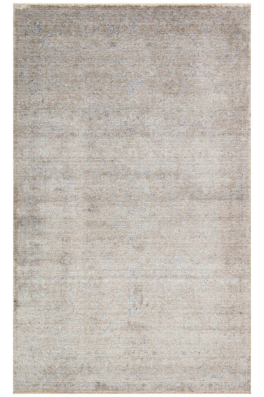 Atlas Serisi Halı Bej Saçaklı Lyocell Dokulu Özel Tezgah Salon ve Yatak Odası Uşak Halısı