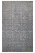 Atlas Series Rug, Grey Bronze, Uşak Pattern, Fringed, Lyocell Textured, Special Loom-Made Living Room Rug