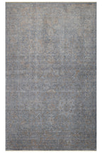 Atlas Series Rug, Grey Bronze, Uşak Pattern, Fringed, Lyocell Textured, Special Loom-Made Living Room Rug