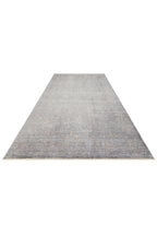 Atlas Series Rug, Grey Bronze, Uşak Pattern, Fringed, Lyocell Textured, Special Loom-Made Living Room Rug