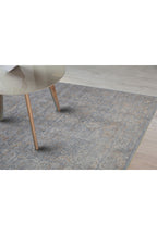 Atlas Series Rug, Grey Bronze, Uşak Pattern, Fringed, Lyocell Textured, Special Loom-Made Living Room Rug