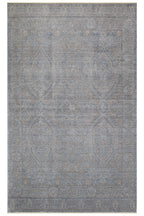 Atlas Series Rug, Grey, Uşak Pattern, Fringed, Lyocell Textured, Special Loom-Made Living Room Rug