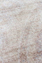 Atlas Series Carpet, Dark Beige, Uşak Pattern, Fringed, Lyocell Textured, Special Loom-Made Living Room Carpet