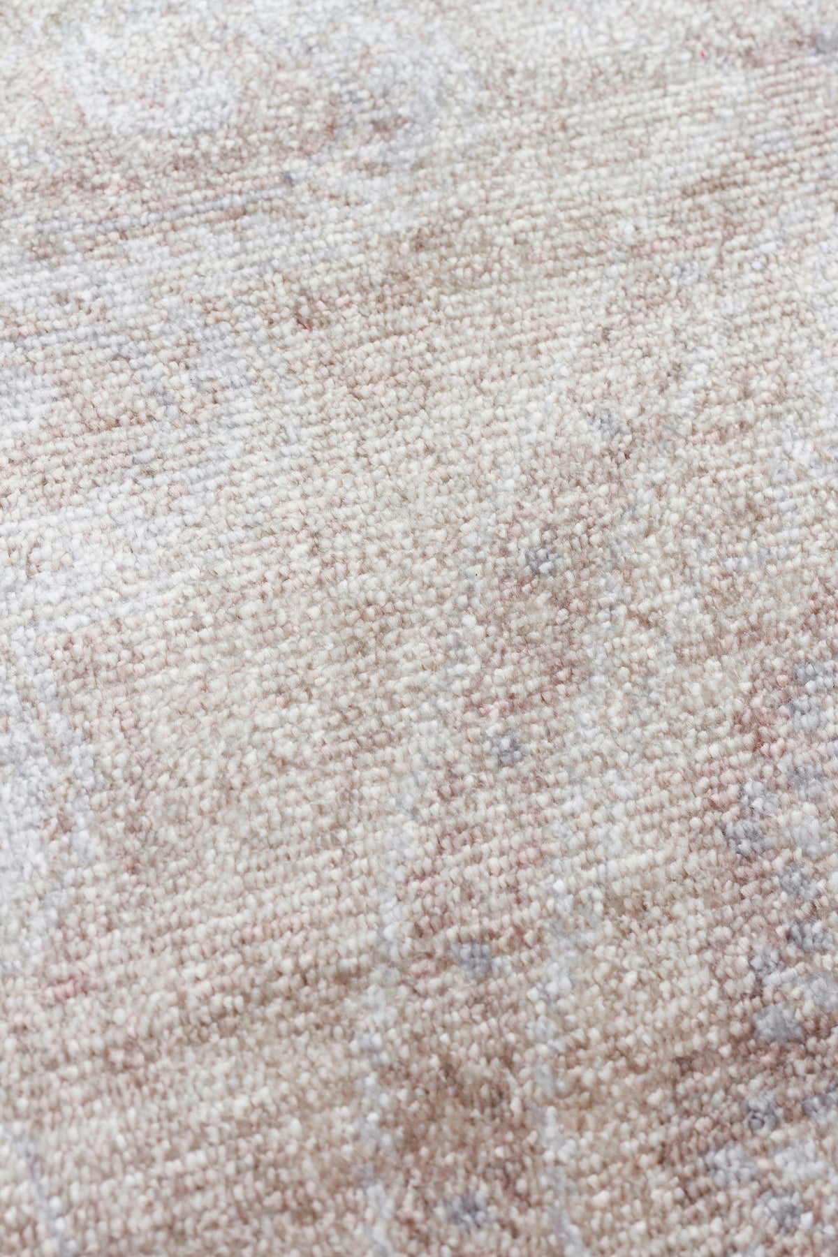 Atlas Series Carpet, Dark Beige, Uşak Pattern, Fringed, Lyocell Textured, Special Loom-Made Living Room Carpet