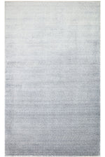 Atlas Series Carpet Blue Grey Minimal Fringed Lyocell Textured Special Loom Living Room Carpet
