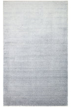 Atlas Series Carpet Blue Grey Minimal Fringed Lyocell Textured Special Loom Living Room Carpet