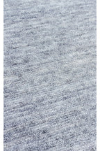 Atlas Series Carpet Blue Grey Minimal Fringed Lyocell Textured Special Loom Living Room Carpet