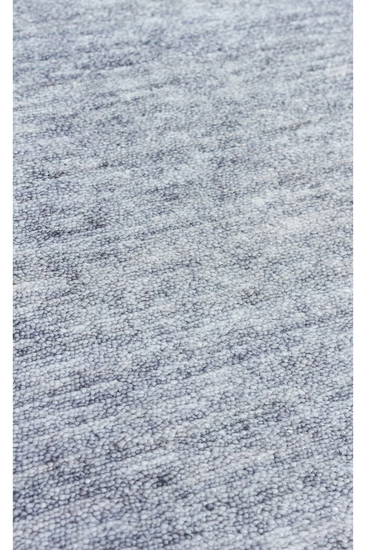 Atlas Serisi Halı Mavi Gri Minimal Saçaklı Lyocell Dokulu Özel Tezgah Salon Halısı