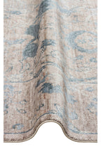 Atlas Series Carpet, Mink Blue, Uşak Pattern, Fringed, Lyocell Textured, Special Loom-Made Living Room Carpet