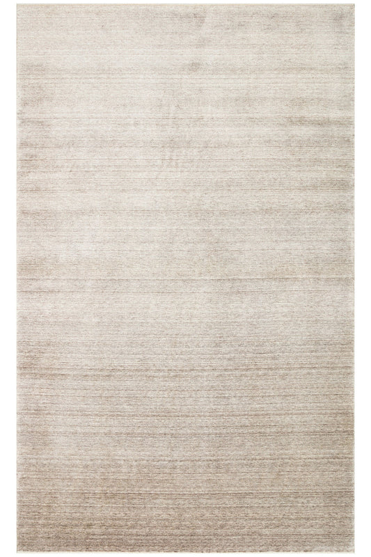 Atlas Serisi Halı Vizon Minimal Saçaklı Lyocell Dokulu Özel Tezgah Salon Halısı