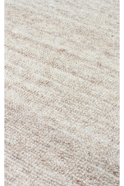 Atlas Serisi Halı Vizon Minimal Saçaklı Lyocell Dokulu Özel Tezgah Salon Halısı