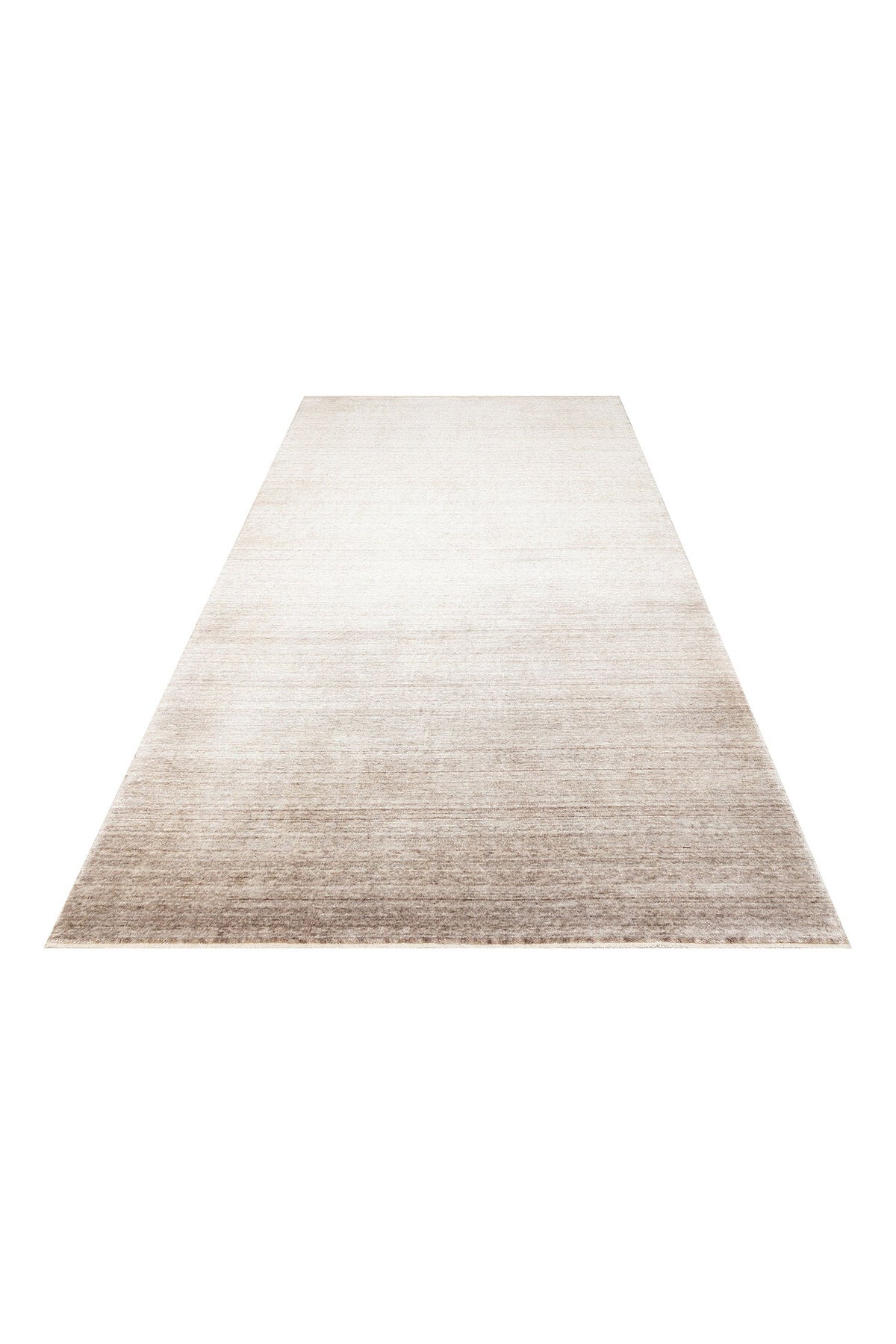 Atlas Serisi Halı Vizon Minimal Saçaklı Lyocell Dokulu Özel Tezgah Salon Halısı