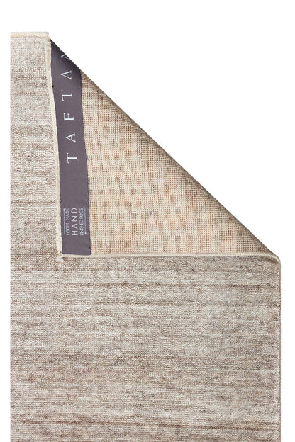 Atlas Serisi Halı Vizon Minimal Saçaklı Lyocell Dokulu Özel Tezgah Salon Halısı