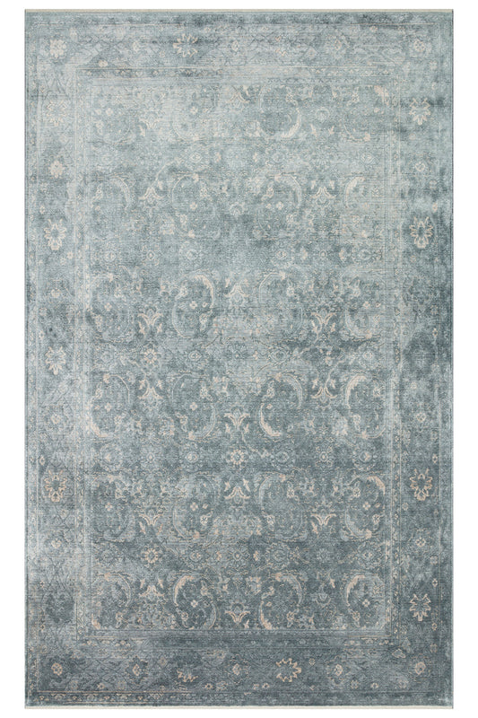 Atlas Serisi Halı Vizon Uşak Desen Saçaklı Lyocell Dokulu Özel Tezgah Salon Halısı