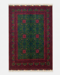 Hamyap Kırmızı Yeşil Geleneksel Desenli El Dokuma Vintage Yün Vintage Klasik Salon Halısı - Mor