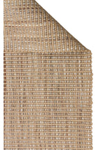 Doha Jüt & Polyester Bej Rengi Kilim | Çift Taraflı Modern Flatweave Halı, Saçaklı Doğal Tasarım