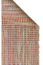 Doha Jüt & Polyester Çok Renkli Kilim | Çift Taraflı Modern Flatweave Halı, Saçaklı Doğal Tasarım