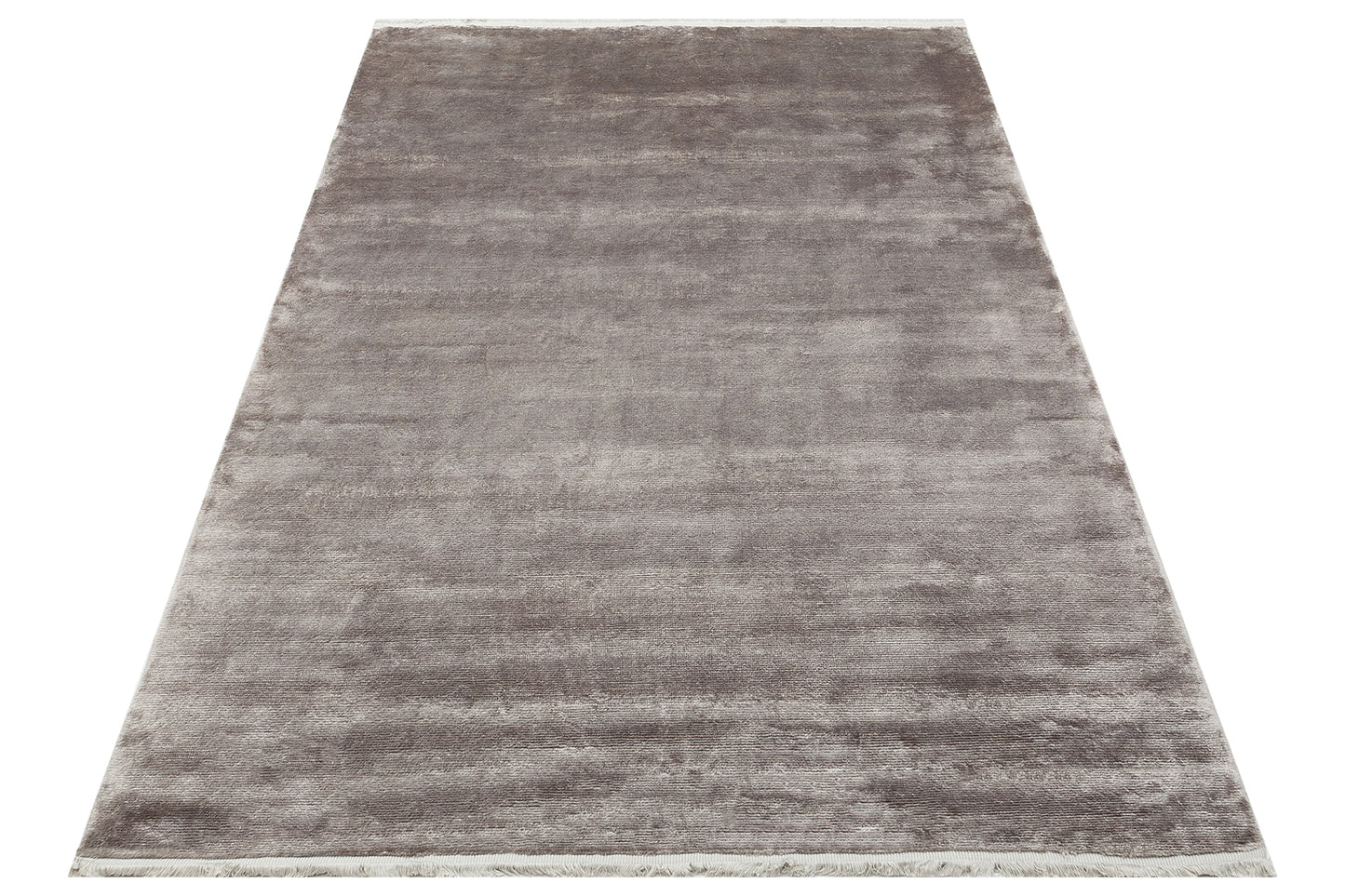 Plain Gray Color Bamboo Uşak Carpet Produced by Hand on Special Looms Special Living Room Carpet