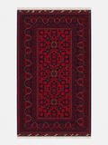 Hamyap Kırmızı El Dokuma Geleneksel Anadolu Desenli Premium Vintage Yün Koridor Antre Halısı - Bordo