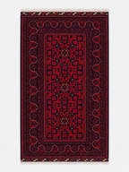 Hamyap Kırmızı Anadolu Desenli Geleneksel El Dokuma Premium Vintage Yün Koridor Antre Halısı - Pembe