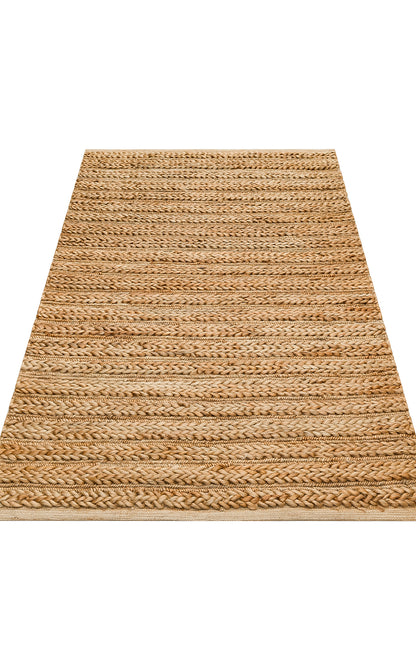 Durable Knitted Real Natural Natural Handmade Jute Wicker Carpet Made from Hand-Woven Jute Fibers