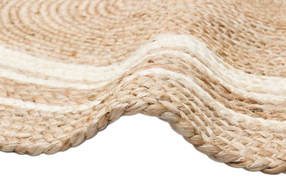 Durable Knitted Real Natural Natural Handmade Jute Wicker Carpet Made from Hand-Woven Jute Fibers