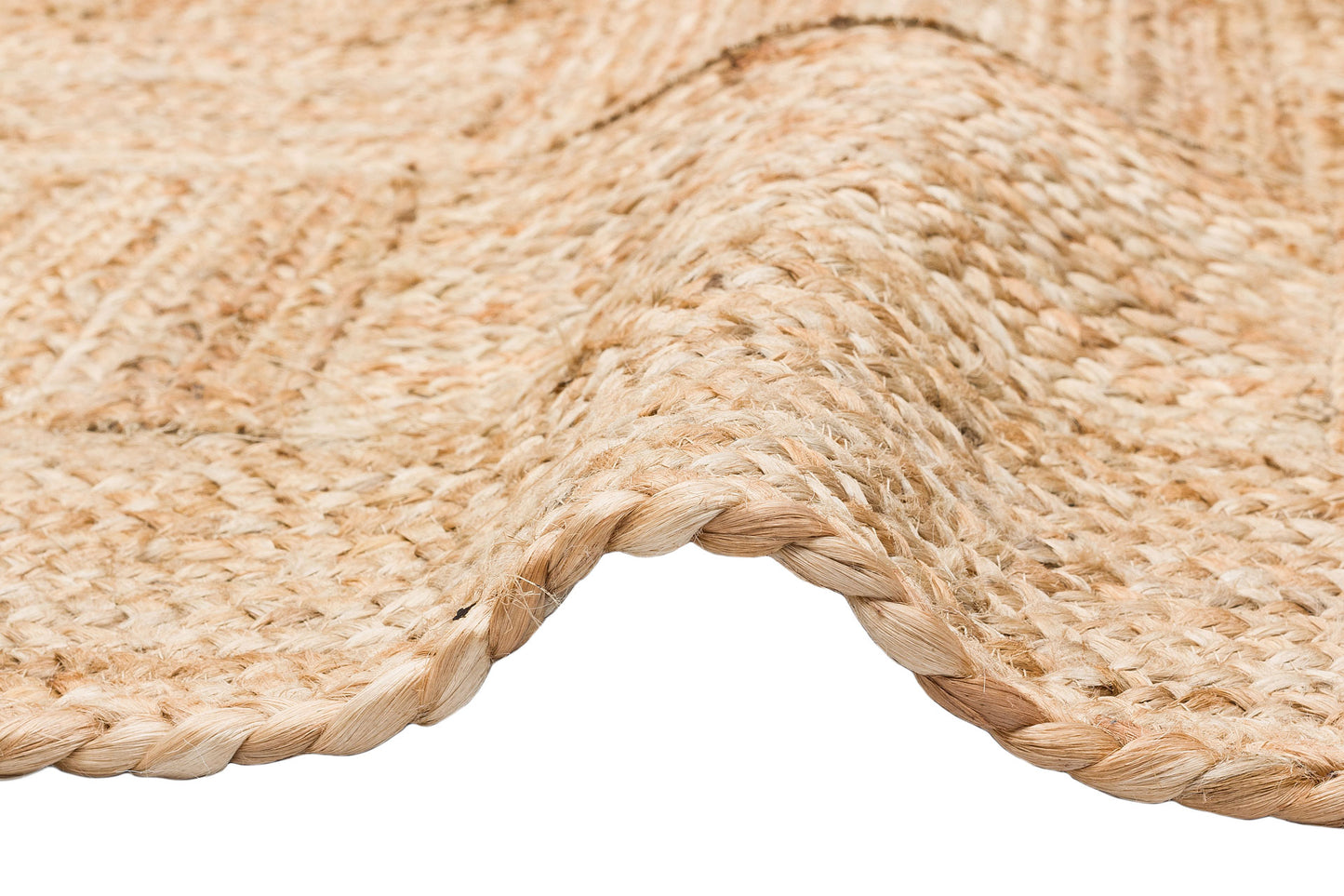 Durable Knitted Real Natural Natural Handmade Jute Wicker Carpet Made from Hand-Woven Jute Fibers