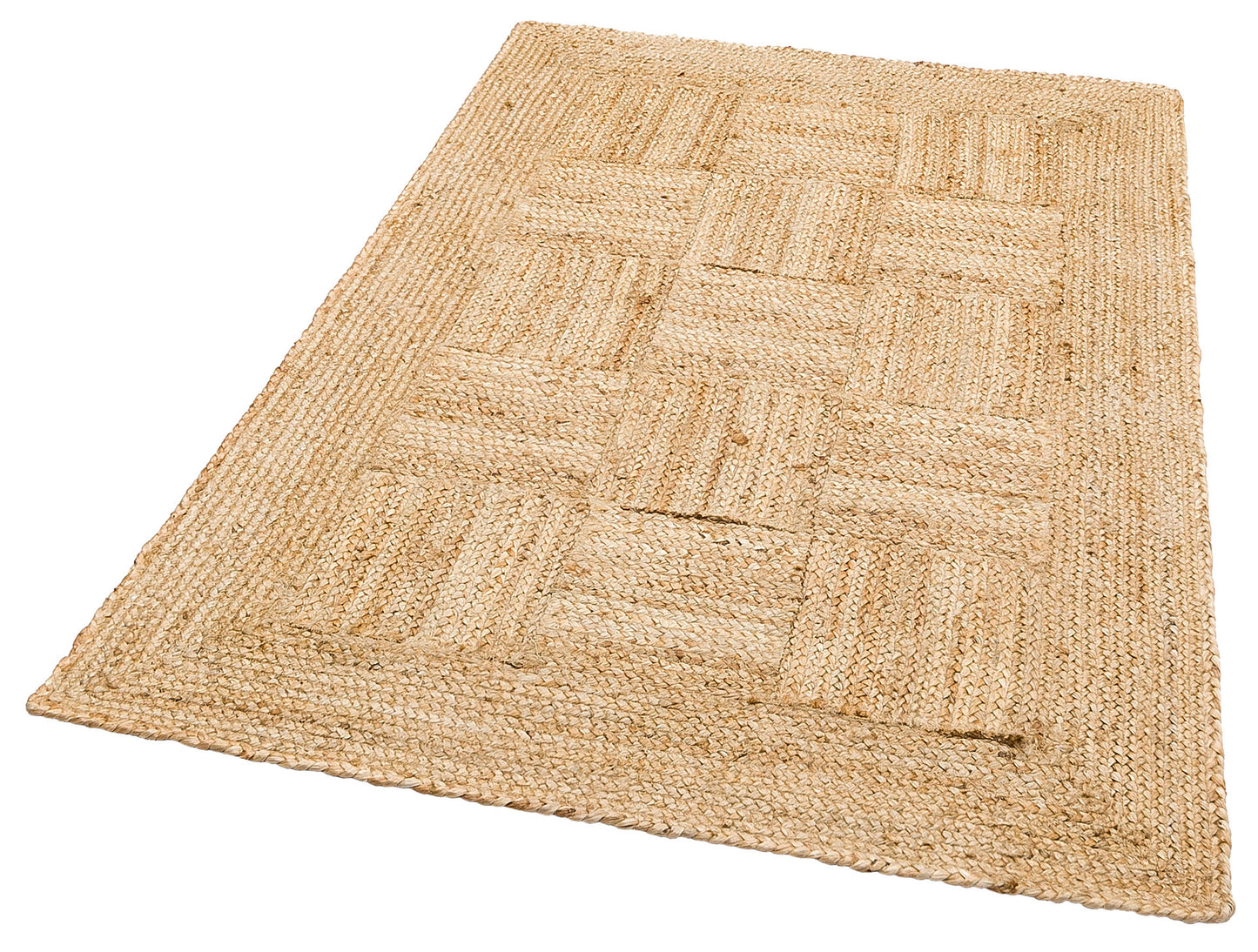 Durable Knitted Real Natural Natural Handmade Jute Wicker Carpet Made from Hand-Woven Jute Fibers