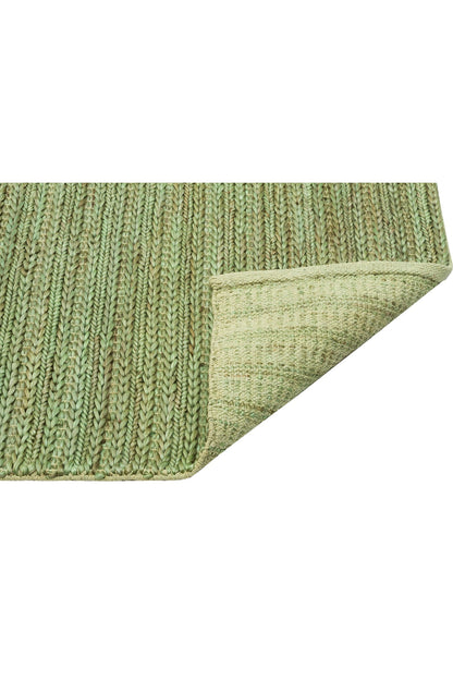 Hand-Woven Natural Jute Wicker Carpet with Different Weave Texture