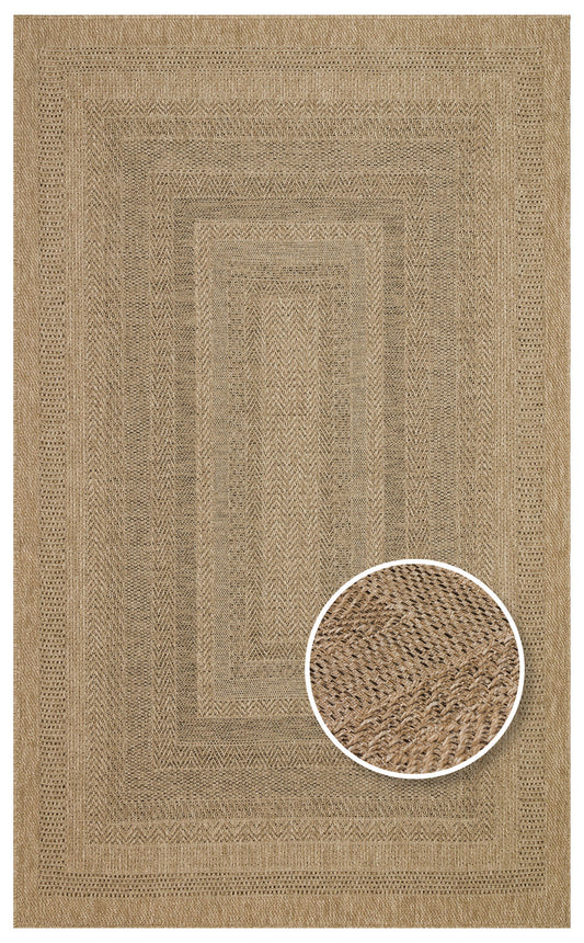 Sunlight and Water Resistant Sisal Jute Wicker Carpet with Natural Jute Appearance Suitable for Garden Use