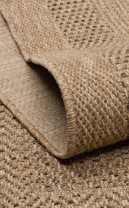 Sunlight and Water Resistant Sisal Jute Wicker Carpet with Natural Jute Appearance Suitable for Garden Use