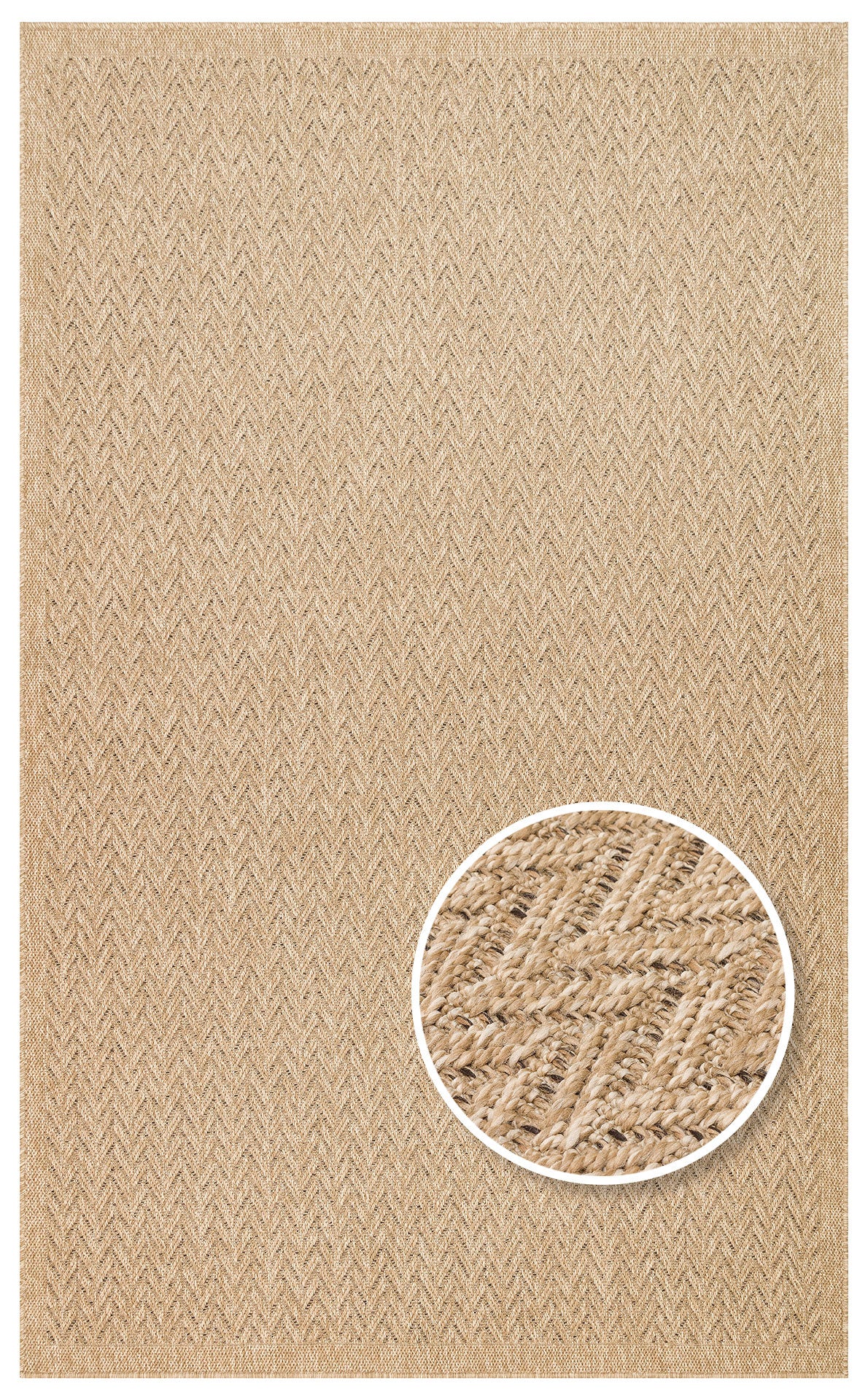 Sunlight and Water Resistant Sisal Jute Wicker Carpet with Natural Jute Appearance Suitable for Garden Use