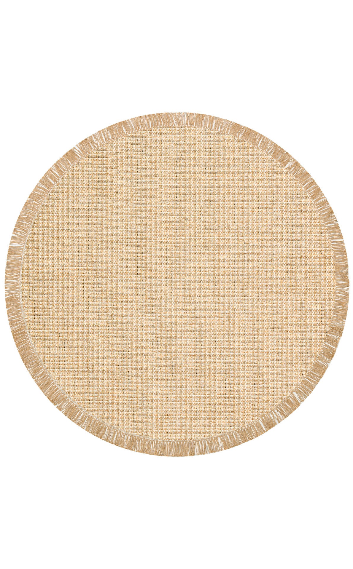 Wicker Jute Look Soft Textured Non-Slip Round Woven Beige Rug Living Room Kitchen Bedroom Carpet