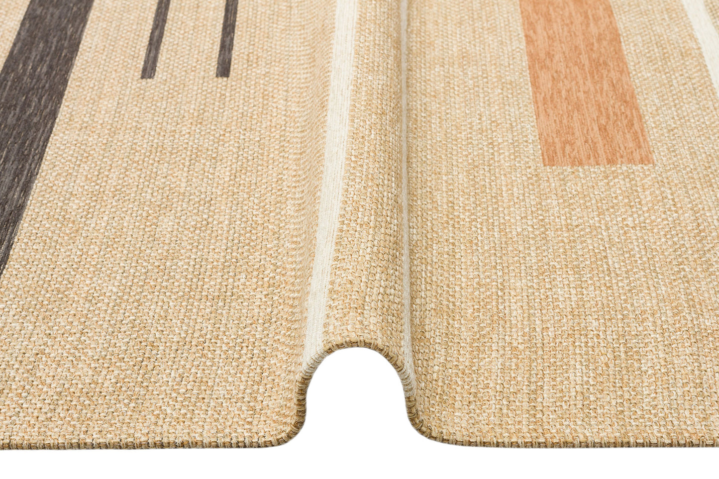 Wicker Jute Look Soft Textured Non-Slip Modern Woven Beige Rug Living Room Kitchen Bedroom Carpet